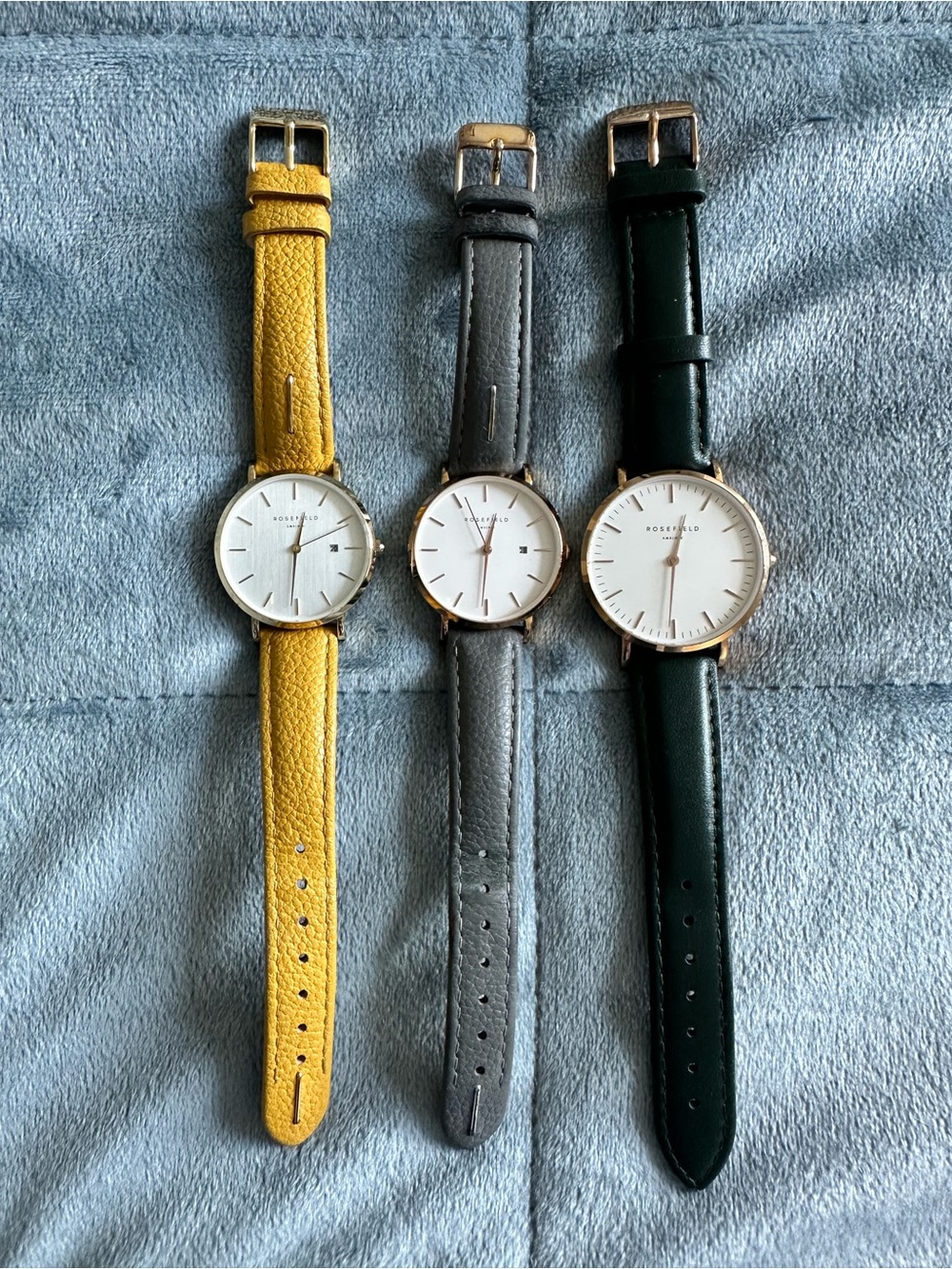 Lot of Rosefield watches with leather straps